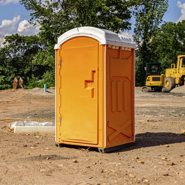 how often are the portable restrooms cleaned and serviced during a rental period in Rockhill